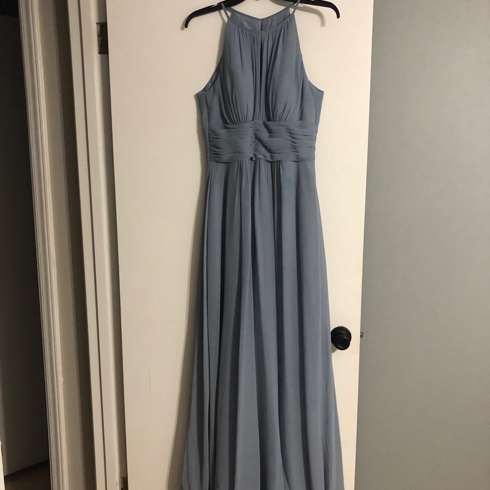 Azazie Dusty Blue Size 8 Formal Dress